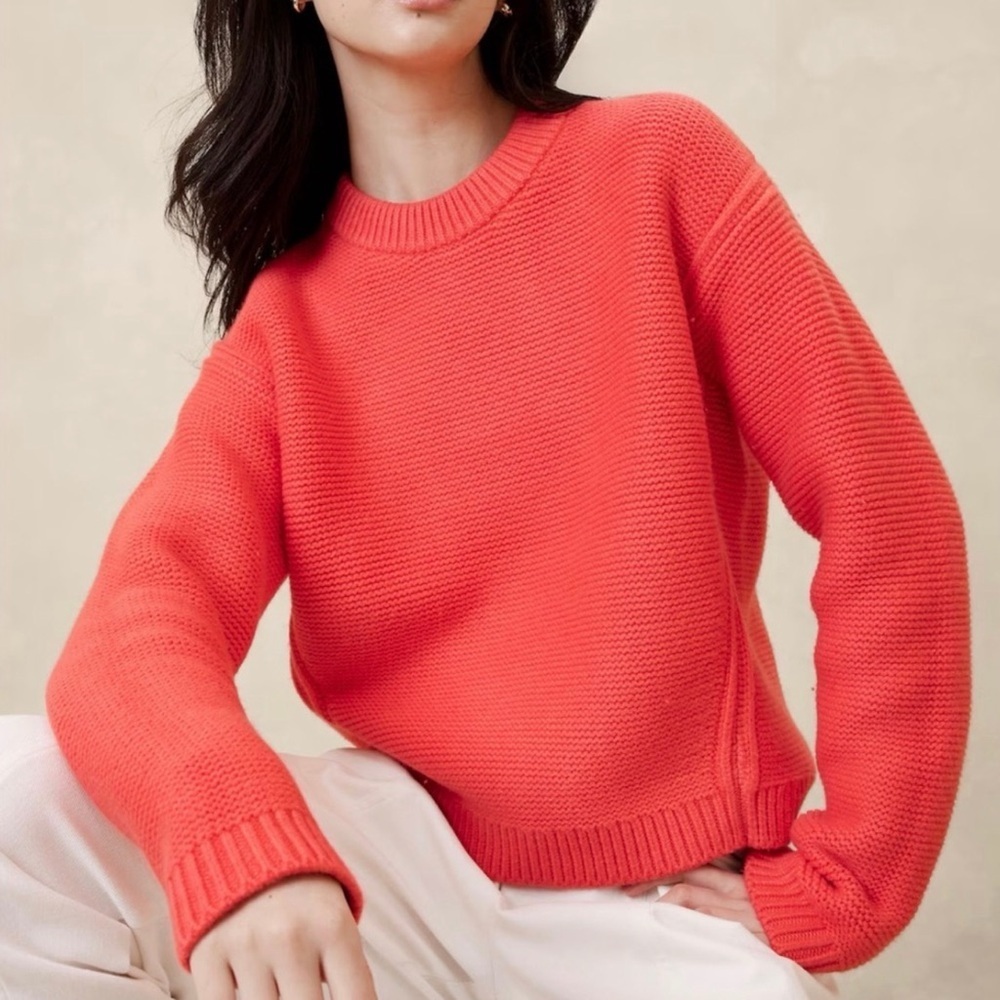 NWOT Banana Republic Textured Stitch Pullover Sweater Size Large